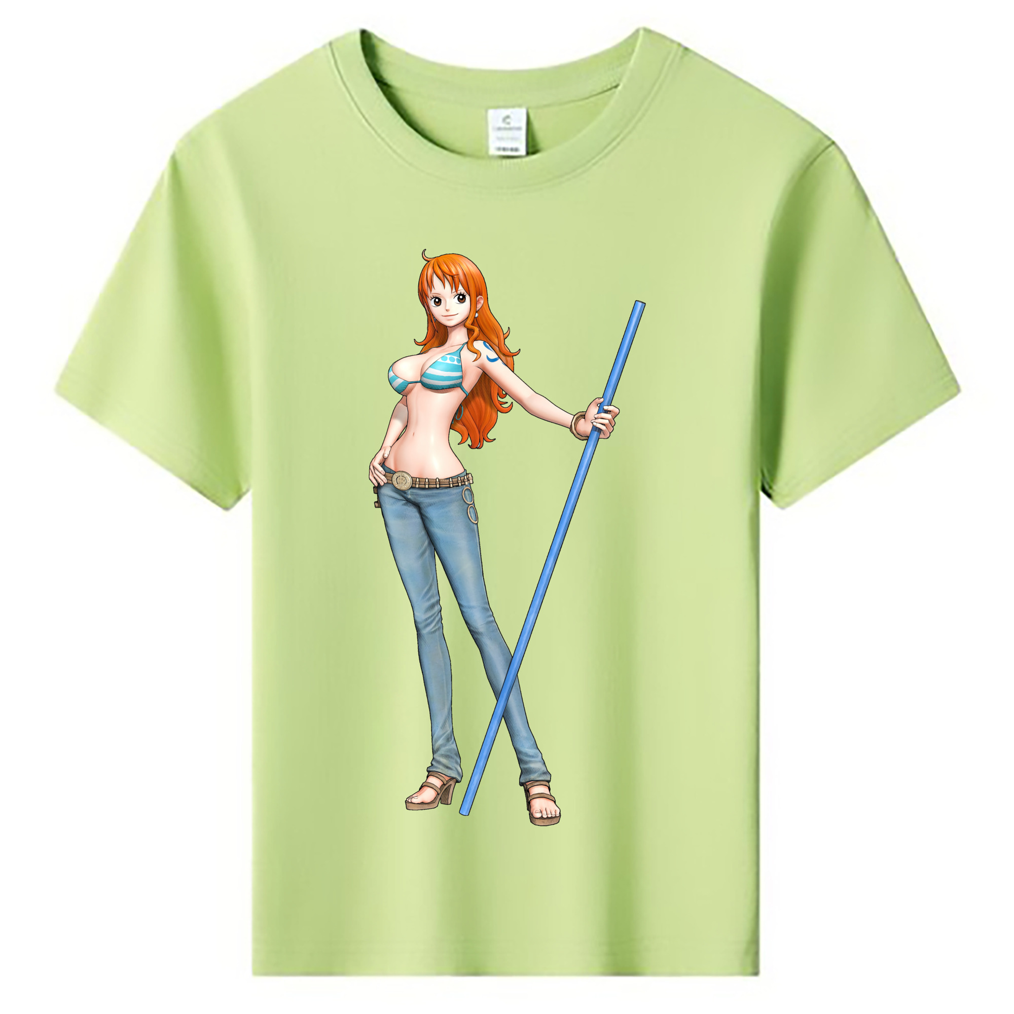 （画像用） ワンピース ナミ ONE PIECE Nami 綿100％キッズTシャツ（フロントプリント）